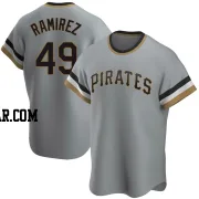 Yohan Ramirez Men's Pittsburgh Pirates Gray Replica Road Cooperstown Collection Jersey