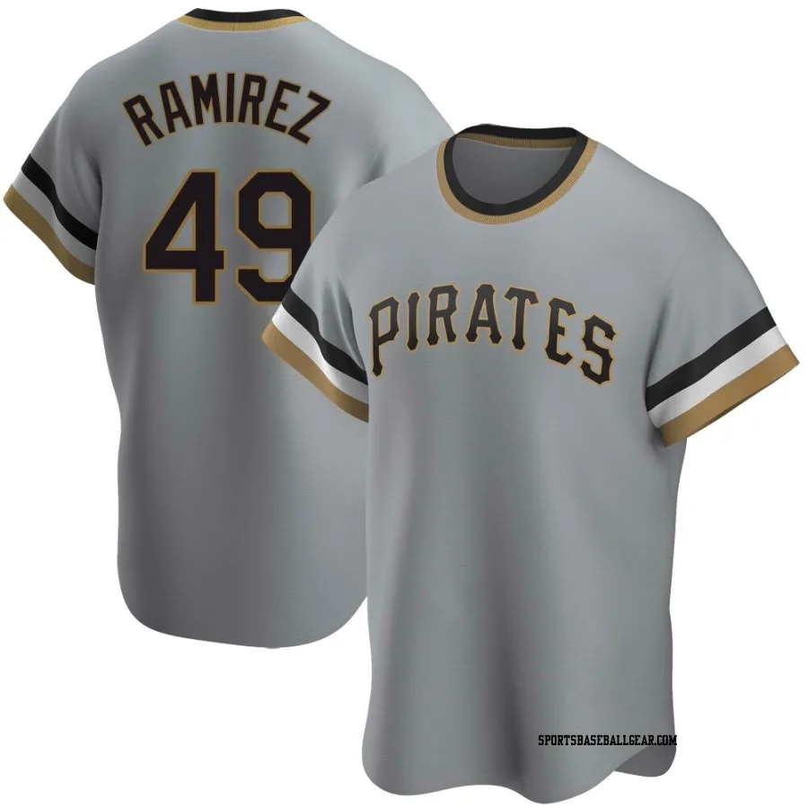 Yohan Ramirez Men's Pittsburgh Pirates Gray Replica Road Cooperstown Collection Jersey