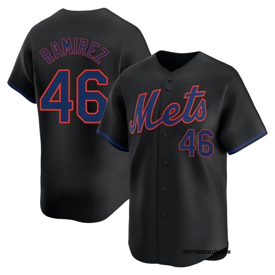 Yohan Ramirez Youth New York Mets Black Limited Alternate Jersey