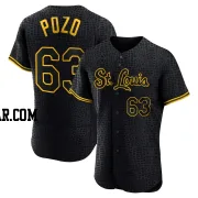 Yohel Pozo Men's St. Louis Cardinals Black Authentic Snake Skin City Jersey