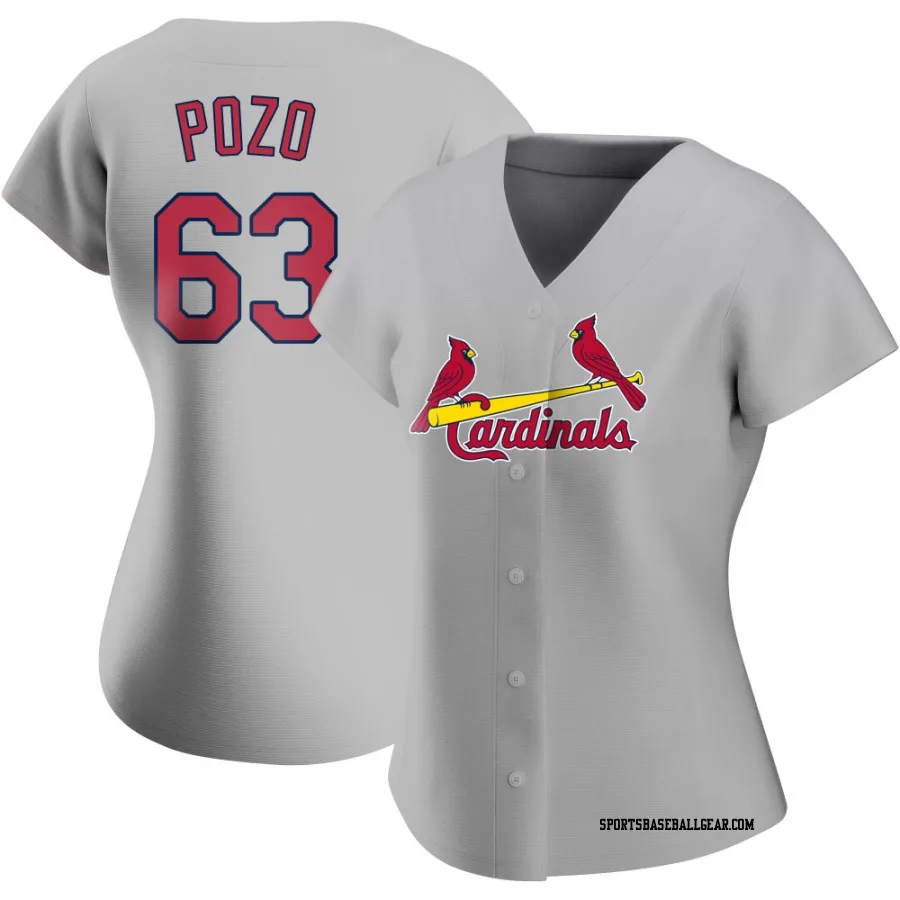 Yohel Pozo Women's St. Louis Cardinals Gray Authentic Road Jersey