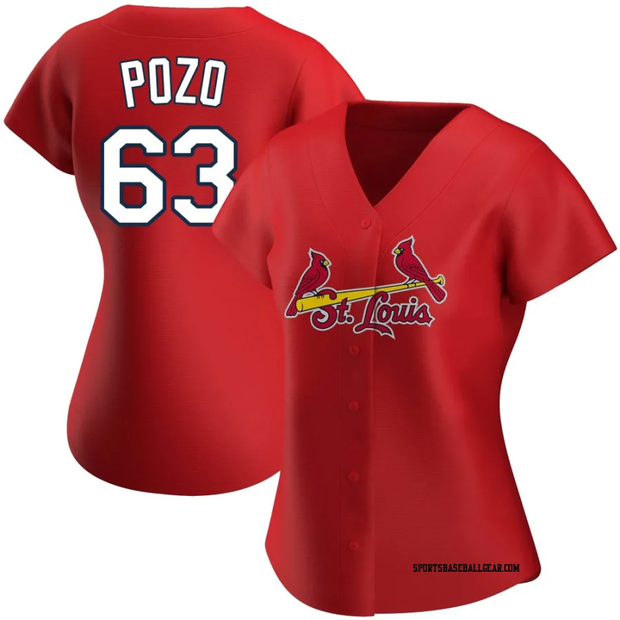 Yohel Pozo Women's St. Louis Cardinals Red Authentic Alternate Jersey