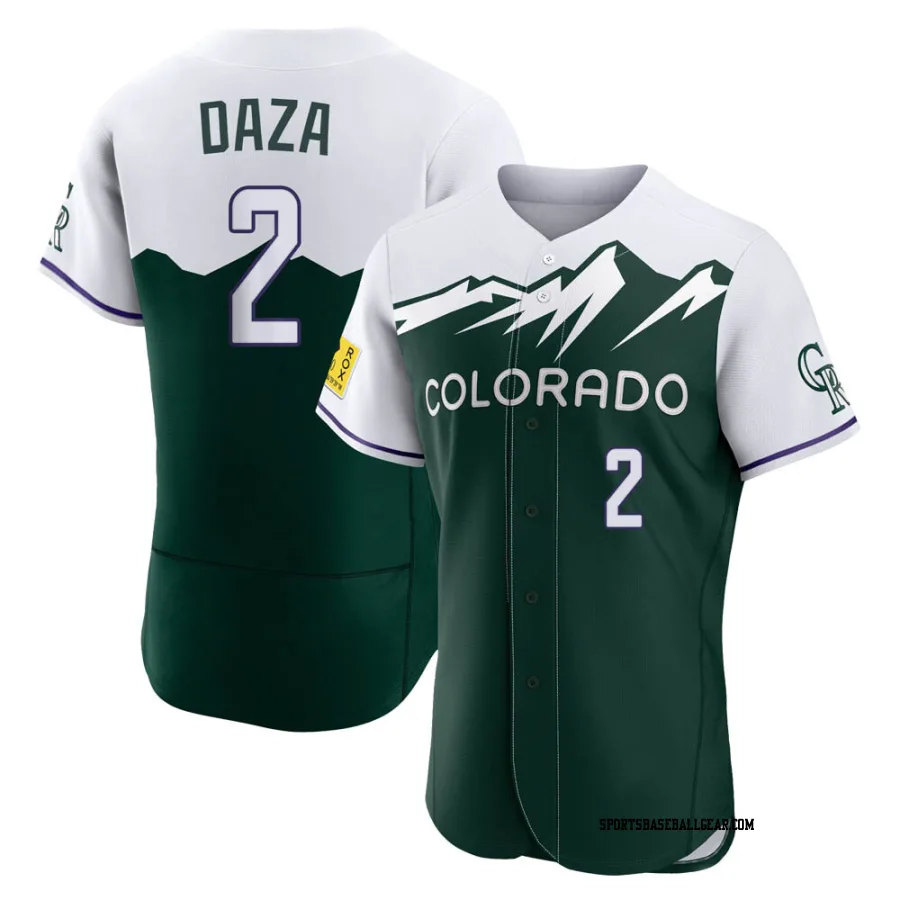 Yonathan Daza Men's Colorado Rockies Green Authentic 2022 City Connect Jersey