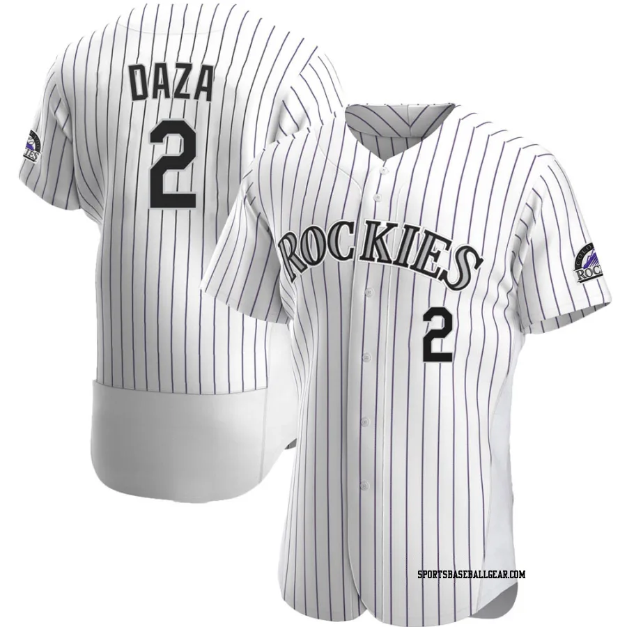Yonathan Daza Men's Colorado Rockies White Authentic Home Jersey