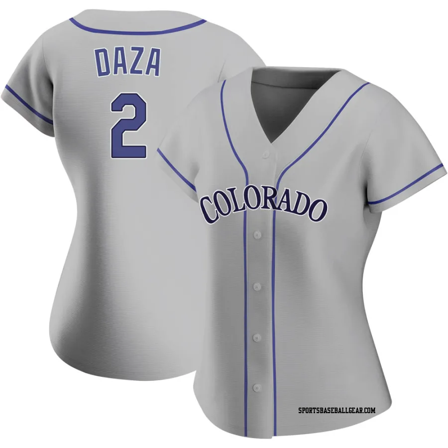 Yonathan Daza Women's Colorado Rockies Gray Replica Road Jersey