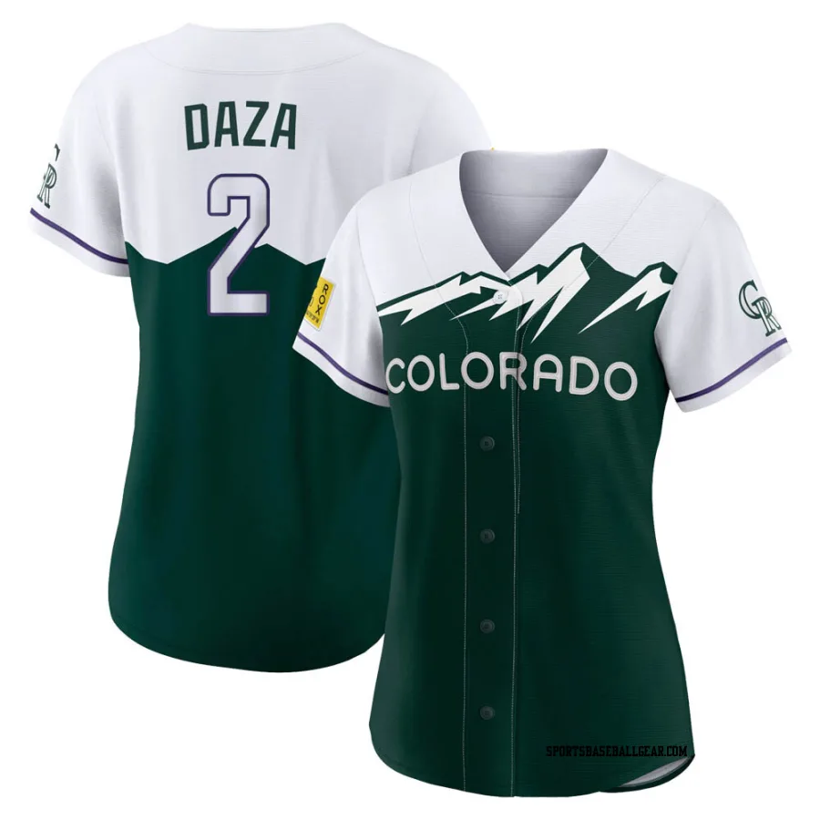 Yonathan Daza Women's Colorado Rockies Green Authentic 2022 City Connect Jersey