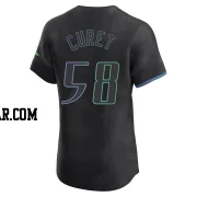 Yoniel Curet Men's Tampa Bay Rays Charcoal Elite 2024 City Connect Jersey