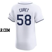 Yoniel Curet Men's Tampa Bay Rays White Elite Home Jersey