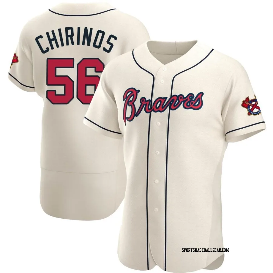 Yonny Chirinos Men's Atlanta Braves Cream Authentic Alternate Jersey