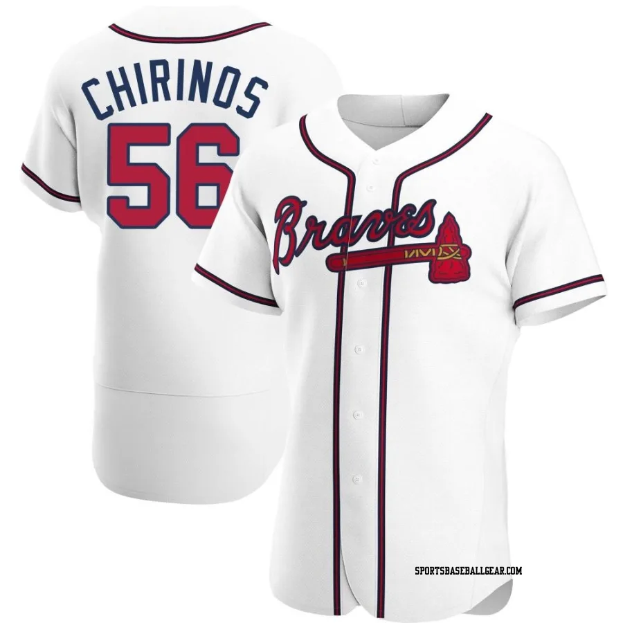 Yonny Chirinos Men's Atlanta Braves White Authentic Home Jersey