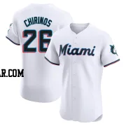Yonny Chirinos Men's Miami Marlins White Elite Home Jersey
