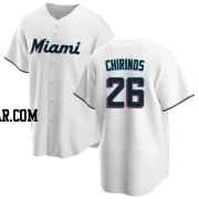 Yonny Chirinos Men's Miami Marlins White Replica Home Jersey