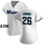 Yonny Chirinos Women's Miami Marlins White Replica Home Jersey