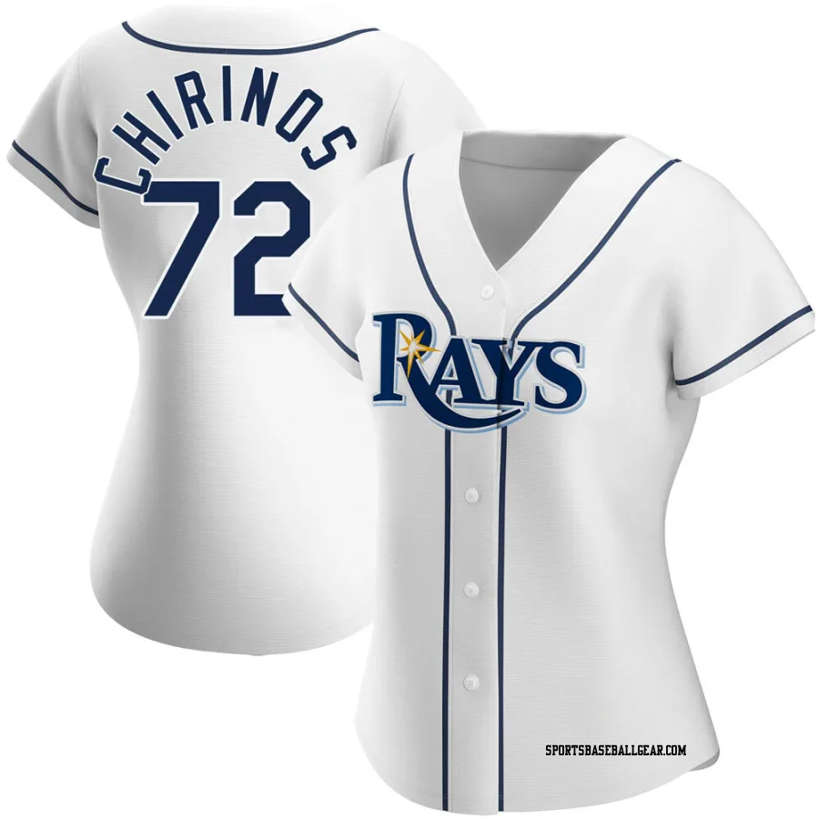 Yonny Chirinos Women's Tampa Bay Rays White Replica Home Jersey