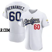 Yonny Hernandez Men's Los Angeles Dodgers White/Gold Authentic 2021 Gold Program Player Jersey