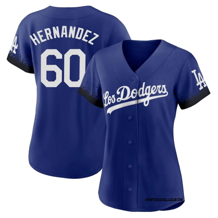 Yonny Hernandez Women's Los Angeles Dodgers Royal Authentic 2021 City Connect Jersey