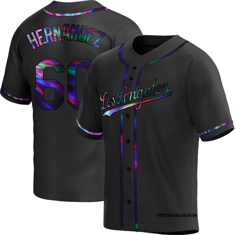 Yonny Hernandez Youth Los Angeles Dodgers Black Holographic Replica Alternate Jersey