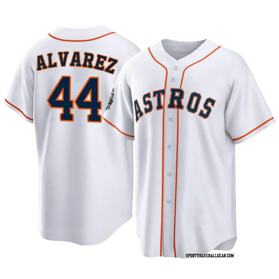 Yordan Alvarez Men's Houston Astros White Replica 2022 World Series Home Jersey