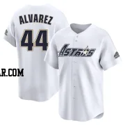 Yordan Alvarez Youth Houston Astros White Limited Throwback Cooperstown Collection Jersey