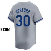 Yordano Ventura Men's Kansas City Royals Gray Limited Away Jersey
