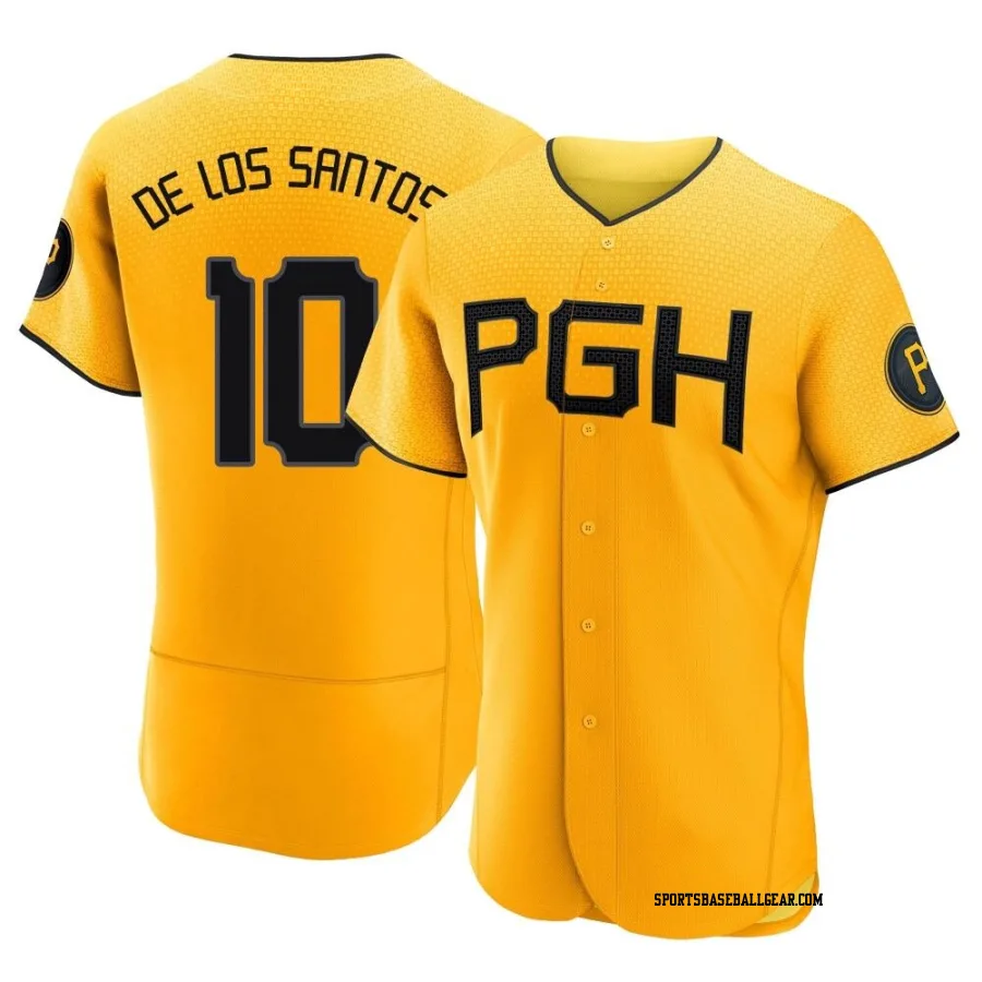 Yordany De Los Santos Men's Pittsburgh Pirates Gold Authentic 2023 City Connect Jersey