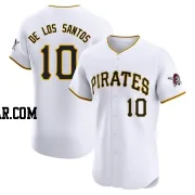 Yordany De Los Santos Men's Pittsburgh Pirates White Elite Home Jersey