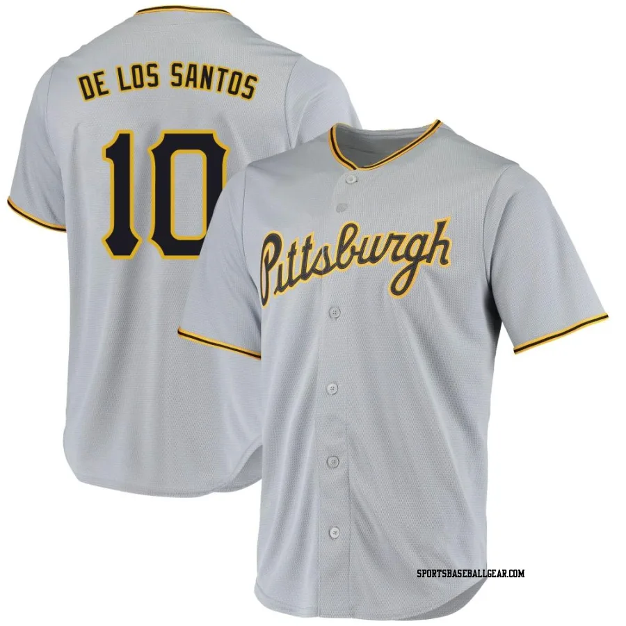 Yordany De Los Santos Youth Pittsburgh Pirates Gray Replica Road Jersey