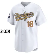 Yoshinobu Yamamoto Men's Los Angeles Dodgers Gold Limited White 2025 Collection Jersey