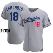 Yoshinobu Yamamoto Men's Los Angeles Dodgers Gray Authentic Away Jersey