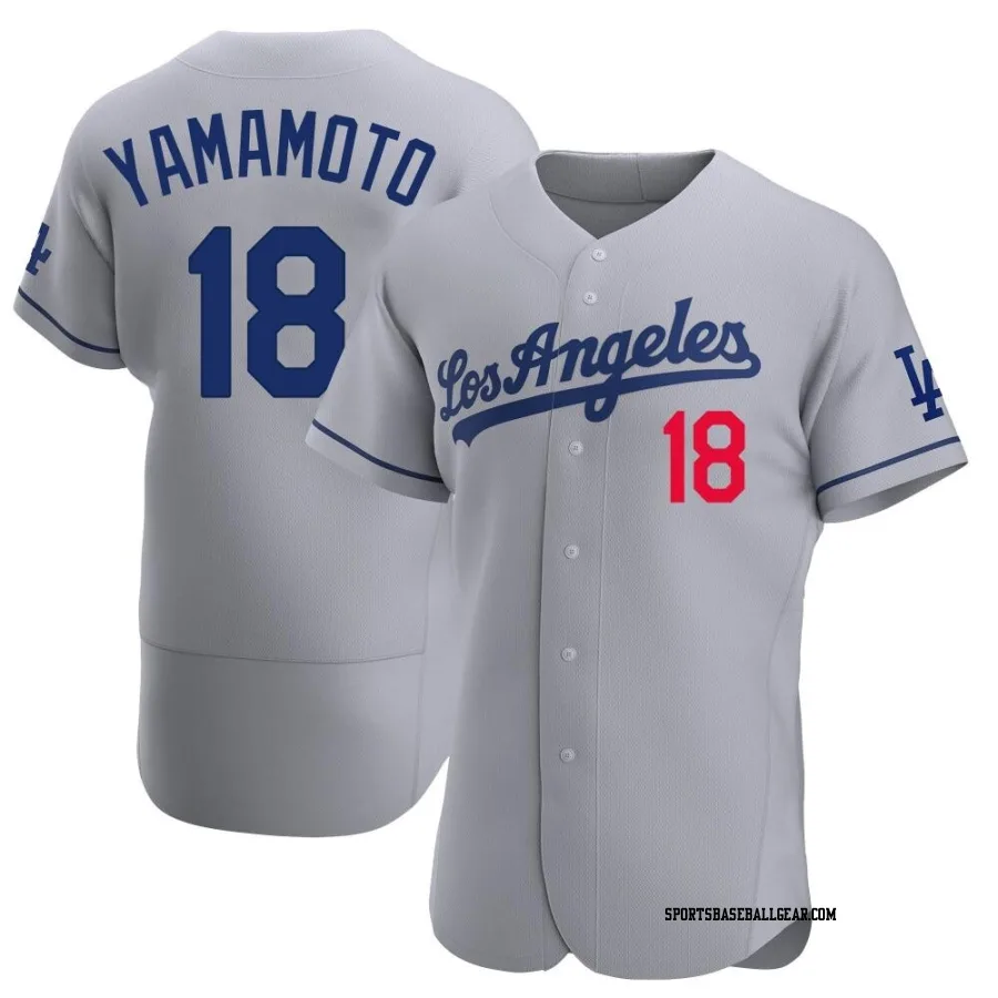 Yoshinobu Yamamoto Men's Los Angeles Dodgers Gray Authentic Away Jersey