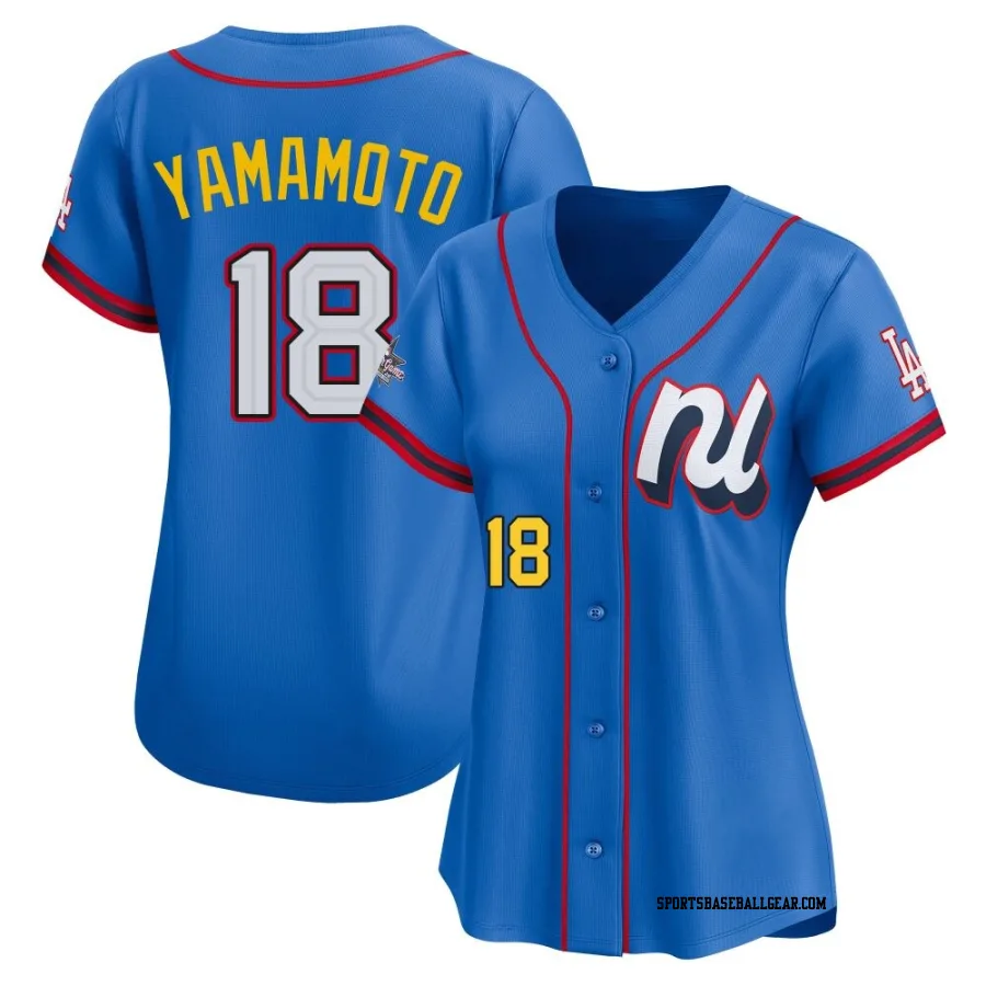 Yoshinobu Yamamoto Women's Los Angeles Dodgers Blue Limited National League 2025 All-Star Edition Jersey
