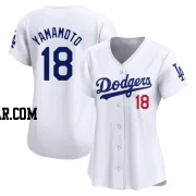 Yoshinobu Yamamoto Women's Los Angeles Dodgers White Limited Home Jersey