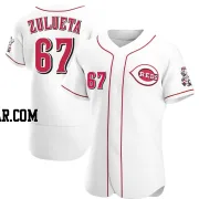 Yosver Zulueta Men's Cincinnati Reds White Authentic Home Jersey