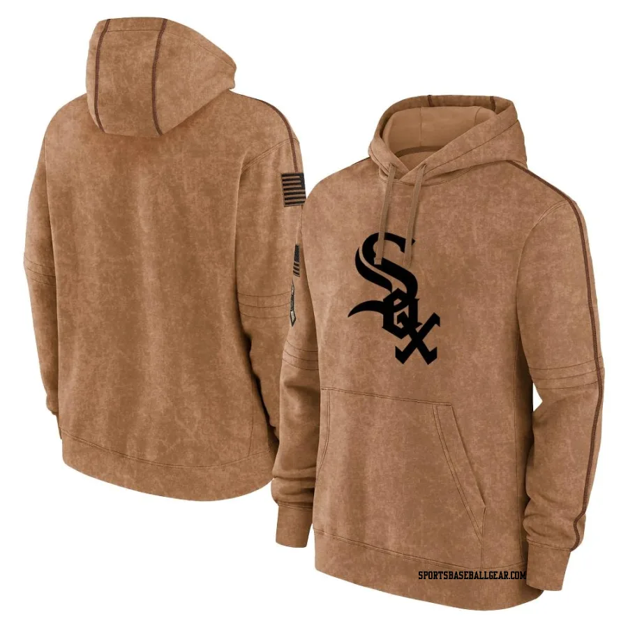 Youth Chicago White Sox Brown 2023 Salute to Service Club Pullover Hoodie