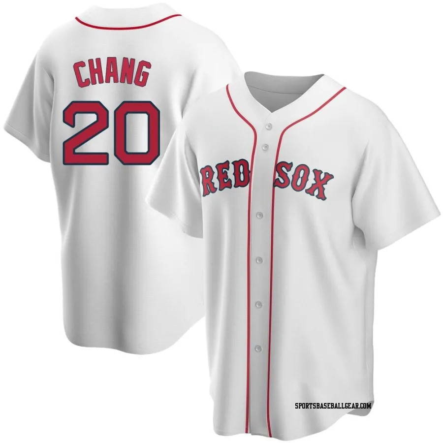 Yu Chang Youth Boston Red Sox White Replica Home Jersey