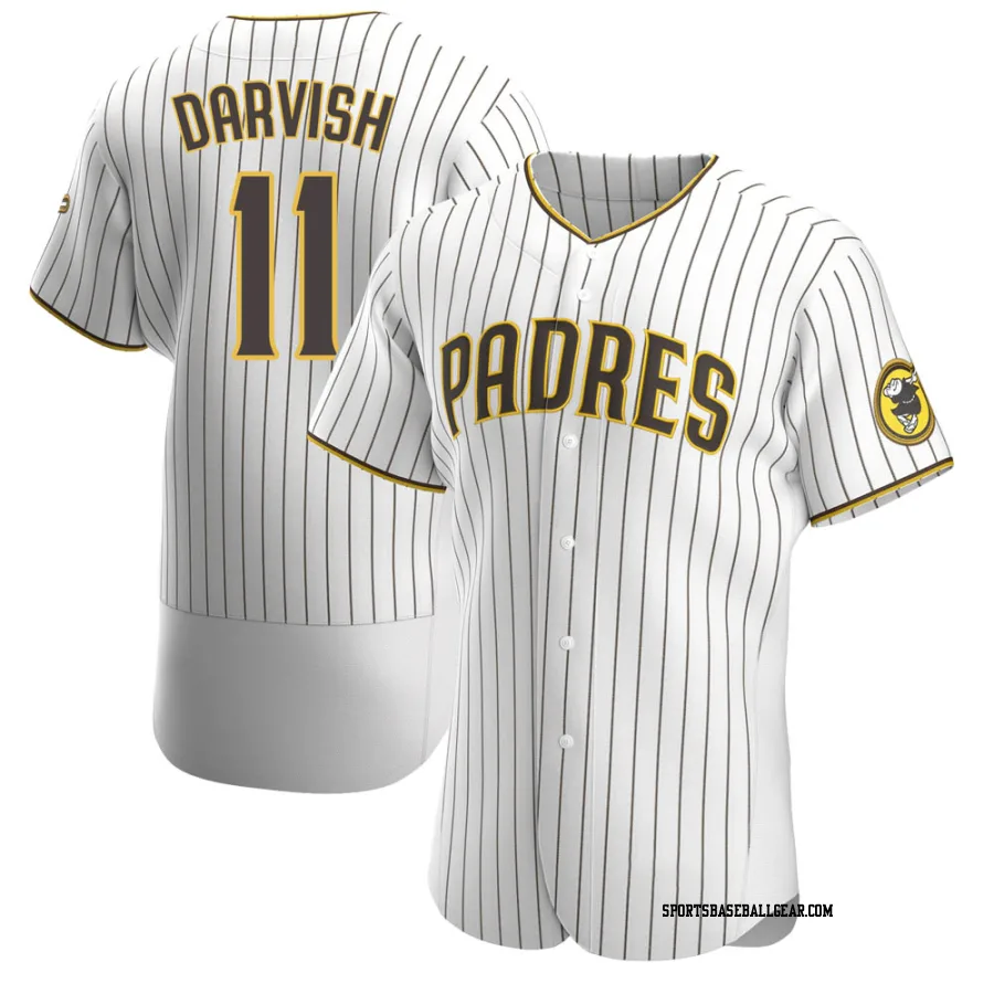 Yu Darvish Men's San Diego Padres White/Brown Authentic Home Jersey