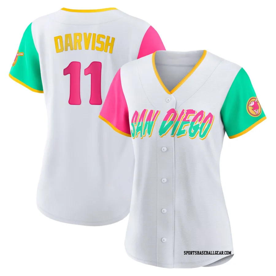 Yu Darvish Women's San Diego Padres White Authentic 2022 City Connect Jersey