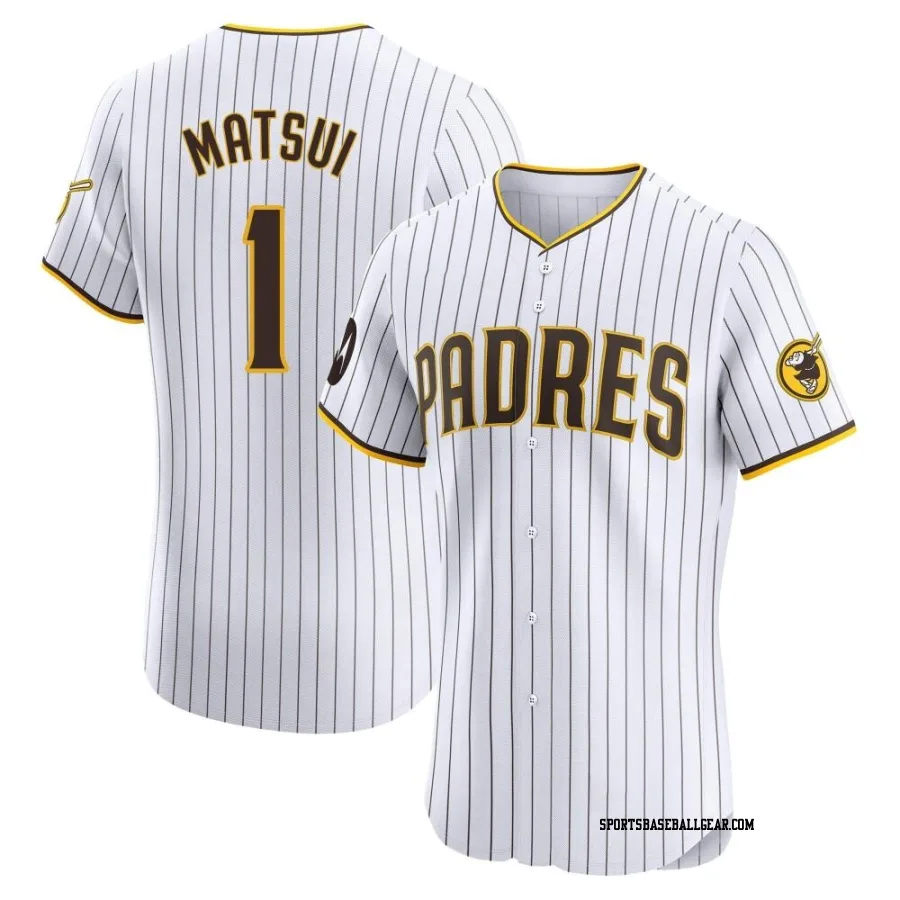 Yuki Matsui Men's San Diego Padres White Elite Home Patch Jersey