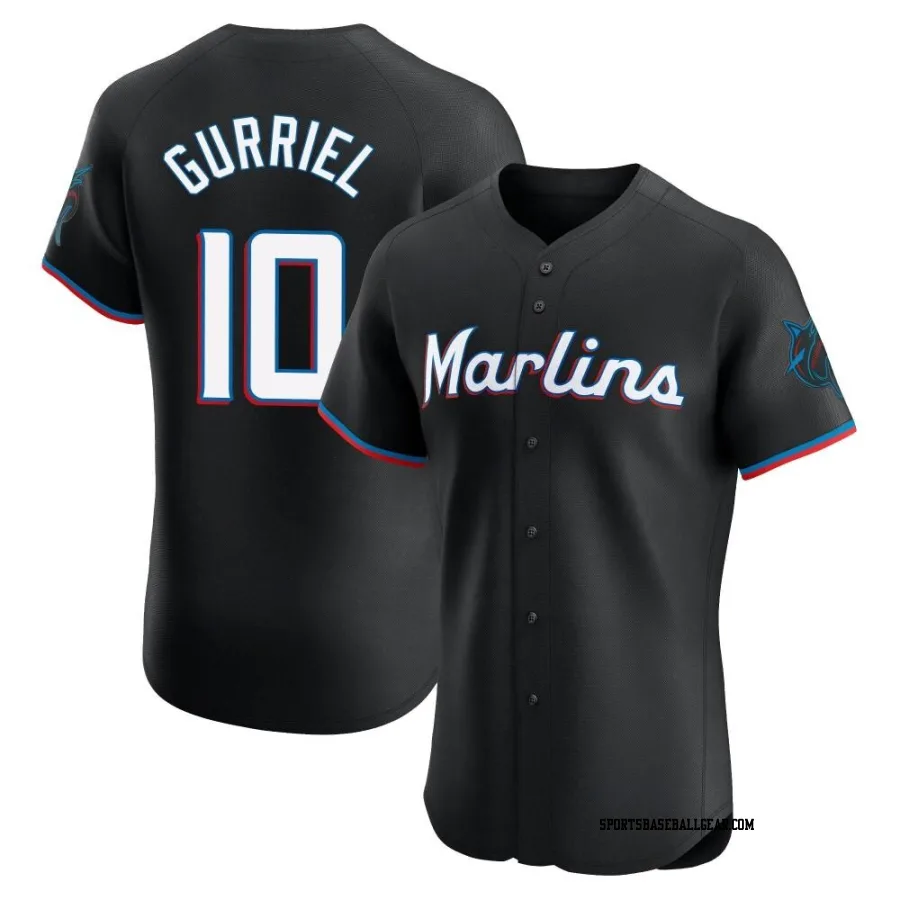 Yuli Gurriel Men's Miami Marlins Black Elite Alternate Vapor Premier Jersey
