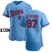 Yunior Severino Men's Minnesota Twins Light Blue Authentic Alternate Jersey