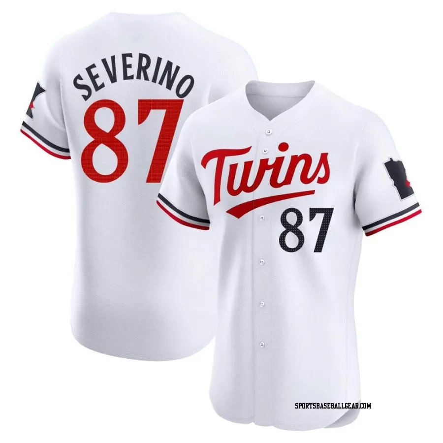 Yunior Severino Men's Minnesota Twins White Elite Home Jersey