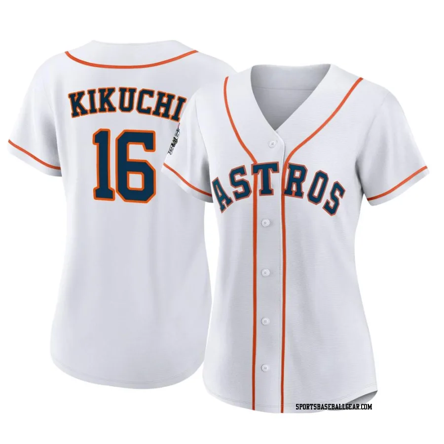 Yusei Kikuchi Women's Houston Astros White Replica 2022 World Series Home Jersey