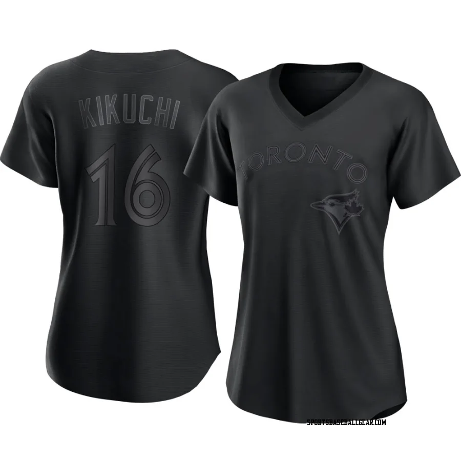 Yusei Kikuchi Women's Toronto Blue Jays Black Replica Pitch Fashion Jersey