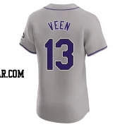 Zac Veen Men's Colorado Rockies Gray Elite Road Jersey