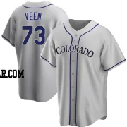 Zac Veen Men's Colorado Rockies Gray Replica Road Jersey