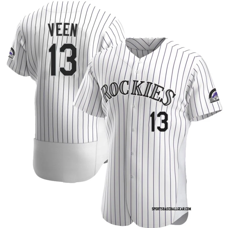 Zac Veen Men's Colorado Rockies White Authentic Home Jersey