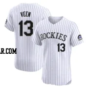 Zac Veen Men's Colorado Rockies White Elite Home Jersey