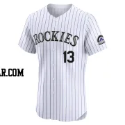 Zac Veen Men's Colorado Rockies White Elite Home Jersey