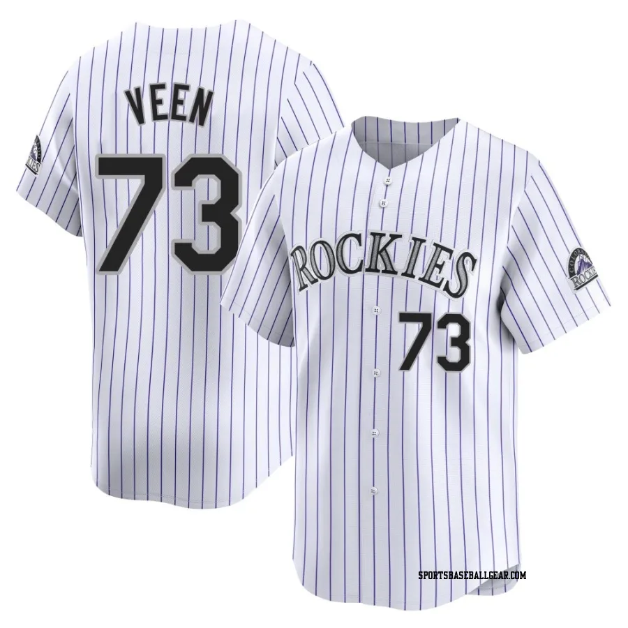 Zac Veen Men's Colorado Rockies White Limited Home Jersey