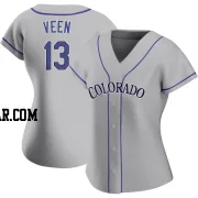 Zac Veen Women's Colorado Rockies Gray Authentic Road Jersey